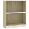 vidaXL Biblioth&egrave;que Blanc ch&ecirc;ne Sonoma 60x24x76 cm Bois d'ing&eacute;nierie