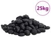 vidaXL Galets polis 25 kg noir 2-5 cm