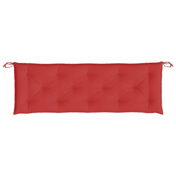 vidaXL Coussin de banc de jardin rouge 150x50x7 cm tissu oxford