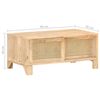 vidaXL Table basse 90x50x40 cm Bois de manguier et canne naturelle