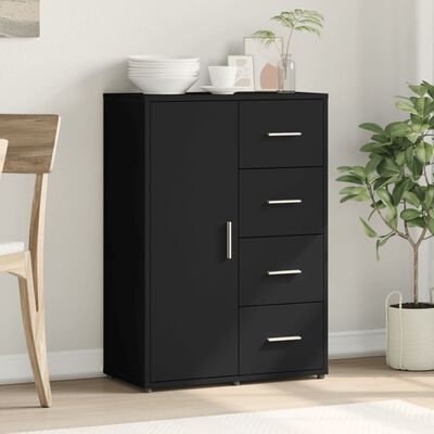 vidaXL Buffet noir 60x31x84 cm bois d'ingénierie