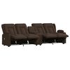 vidaXL Fauteuil inclinable porte-gobelets 4 places marron similicuir