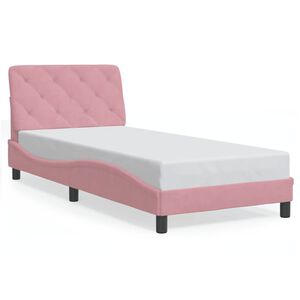 vidaXL Cadre de lit sans matelas rose 80x200 cm velours