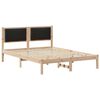 vidaXL Cadre de lit avec t&ecirc;te de lit Noir 140 x 190 cm Pin massif