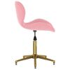 vidaXL Chaises pivotantes &agrave; manger lot de 2 rose velours