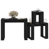vidaXL Tables gigognes 3 pcs Noir Bois d'ing&eacute;nierie