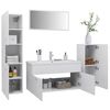 vidaXL Ensemble de meubles de salle de bain Blanc Bois d'ing&eacute;nierie