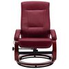 vidaXL Fauteuil de massage avec repose-pieds Rouge bordeaux Similicuir