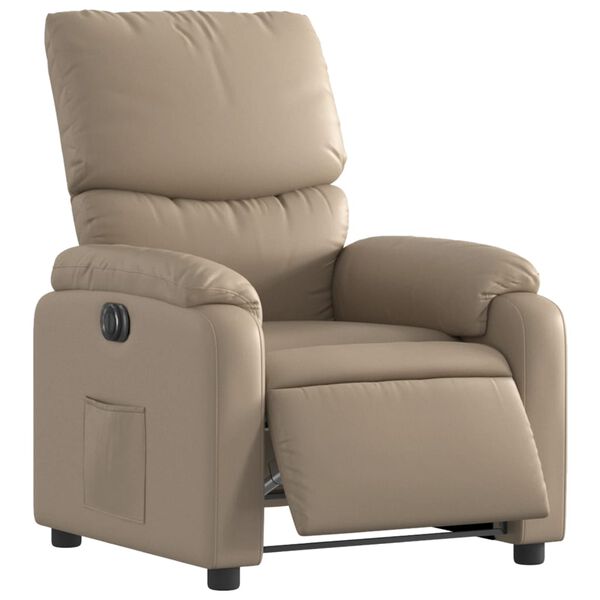 vidaXL Fauteuil inclinable &eacute;lectrique Cappuccino Similicuir