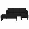vidaXL Ensemble de Canap&eacute;s avec coussin 2 pcs Noir Polyester