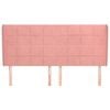 vidaXL T&ecirc;te de lit avec oreilles Rose 183x23x118/128 cm Velours