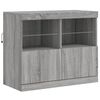 vidaXL Buffet avec lumi&egrave;res LED sonoma gris 202x37x67 cm