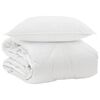 vidaXL Duvet toutes saisons avec oreiller 2 pi&egrave;ces Blanc Microfibre