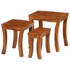 vidaXL Table gigogne 3 pcs Bois massif d'acacia 50x35x50 cm Marron