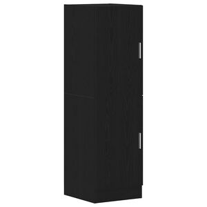 vidaXL Armoire de cuisine noir 38x41,5x131,5 cm bois d'ing&eacute;nierie