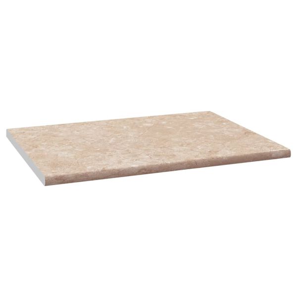 vidaXL Comptoir de cuisine Beige avec texture 80x60x2,8 cm Agglom&eacute;r&eacute;