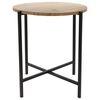 Ambiance Table d'appoint ronde Bois et m&eacute;tal 45 cm