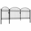 vidaXL Portail de jardin ASSEN avec arc en acier noir 1,75&nbsp;m x 4&nbsp;m