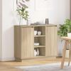 vidaXL Buffet LED Chêne Sonoma 90 x 32 x 75 cm Bois d'ingénierie