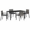 vidaXL Ensemble de salle &agrave; manger pour jardin 5 pc Gris