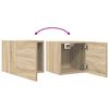 vidaXL Meubles TV muraux 2 pcs Chêne sonoma 30,5x30x30 cm