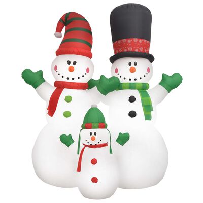 Bonhomme de neige gonflable en polyester avec finition blanche Vie XL  345285 - Habitium®