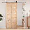 vidaXL Porte de grange Marron 90 x 2,5 x 208 cm Bois de pin massif