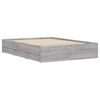 vidaXL Cadre de lit avec tiroirs sans matelas sonoma gris 120x190 cm