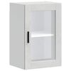 vidaXL Armoire murale de cuisine avec porte en verre Porto gris b&eacute;ton
