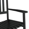 vidaXL Chaise &agrave; bascule avec table pliable noir bois massif peuplier