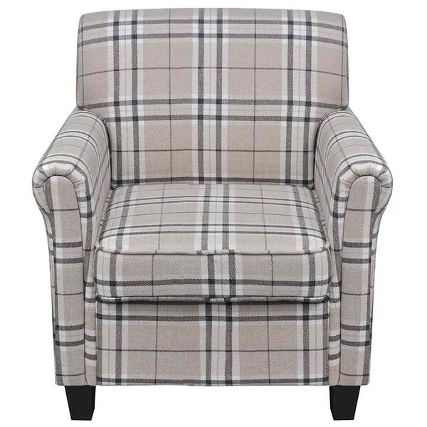 vidaXL Fauteuil avec coussin Crème Tissu