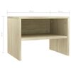 vidaXL Table de chevet ch&ecirc;ne sonoma 40x30x30 cm Bois d'ing&eacute;nierie