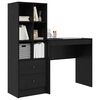 vidaXL Bureau avec tiroir 2 pcs Ch&ecirc;ne noir