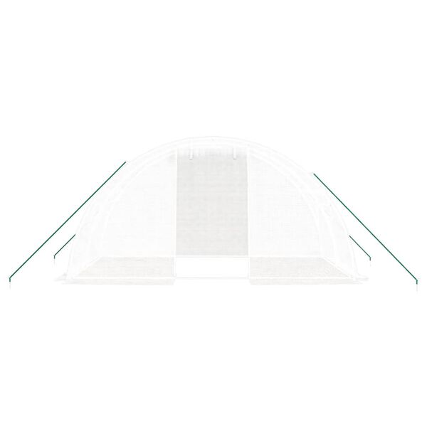 vidaXL Serre avec cadre en acier blanc 8 m&sup2; 4x2x2 m