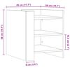 vidaXL Table de chevet ch&ecirc;ne sonoma 45x50x50 cm bois d&rsquo;ing&eacute;nierie