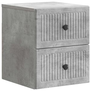 vidaXL Cabinet de chevet mural Gris b&eacute;ton 33 x 34,5 x 40 cm