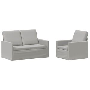 vidaXL Ensemble de Canap&eacute;s 2 pcs Gris nuage Tissu
