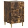 vidaXL Cabinet de chevet Ch&ecirc;ne fum&eacute; 43 x 41 x 66,5 cm