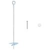 vidaXL Ancre de terre 10 pcs Argent&eacute; &Oslash;10 x 50 cm M&eacute;tal galvanis&eacute;