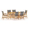 vidaXL Ensemble &agrave; manger de jardin 7 pcs Bois d'acacia solide