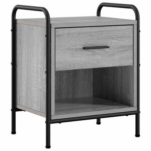 vidaXL Table de chevet Sonoma gris 40 x 30 x 50 cm Bois d'ing&eacute;nierie