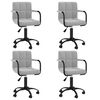 vidaXL Chaises pivotantes &agrave; manger lot de 4 gris clair velours