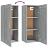 vidaXL Armoire murale Sonoma gris 35x34x90 cm Bois d'ingénierie