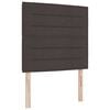 vidaXL T&ecirc;te de lit LED avec bandes LED Marron fonc&eacute; 80 cm tissu