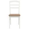 vidaXL Chaise de salle &agrave; manger 2 pcs Blanc et Naturel