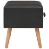 vidaXL Tables de chevet 2 pcs Noir 40x35x40 cm Similicuir
