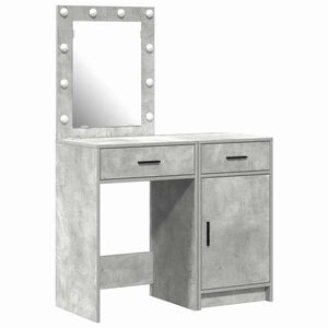 vidaXL Table de Toilette 2 pc Gris 50 x 41 x 135 cm Bois d'ing&eacute;nierie