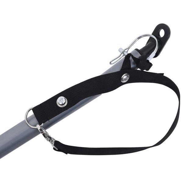 vidaXL Remorque de vélo gris et orange 65 kg