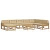 vidaXL Ensemble de canap&eacute;s d'ext&eacute;rieur 9 pc Blanc et Beige