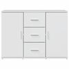 vidaXL Buffet blanc brillant 90,5x29,5x65 cm bois d'ing&eacute;nierie